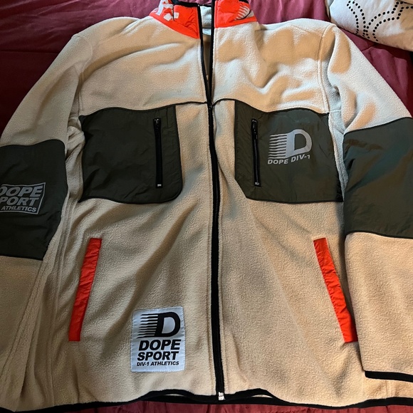 Mens (2) piece velour athletic suit by Dope Intn’l Sports; sz 2X jacket/pants 1X - Picture 3 of 11